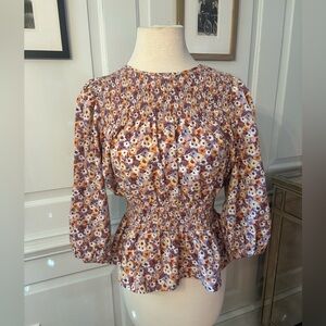 Floral Smocked Women's Top
